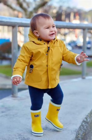 YELLOW RAIN BOOTS ROBIN FOR CHILDREN BATELA