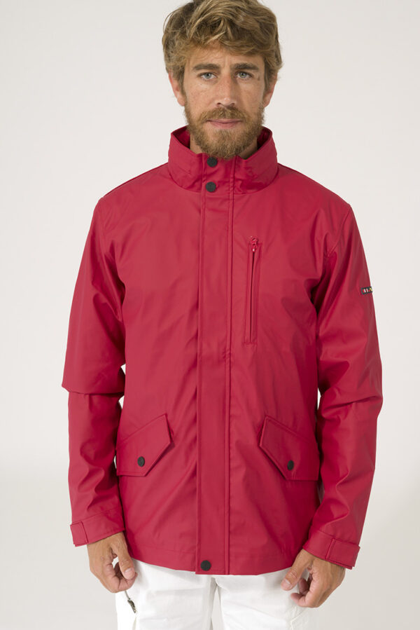 RED MEN'S RAINCOAT ZANDVOORT