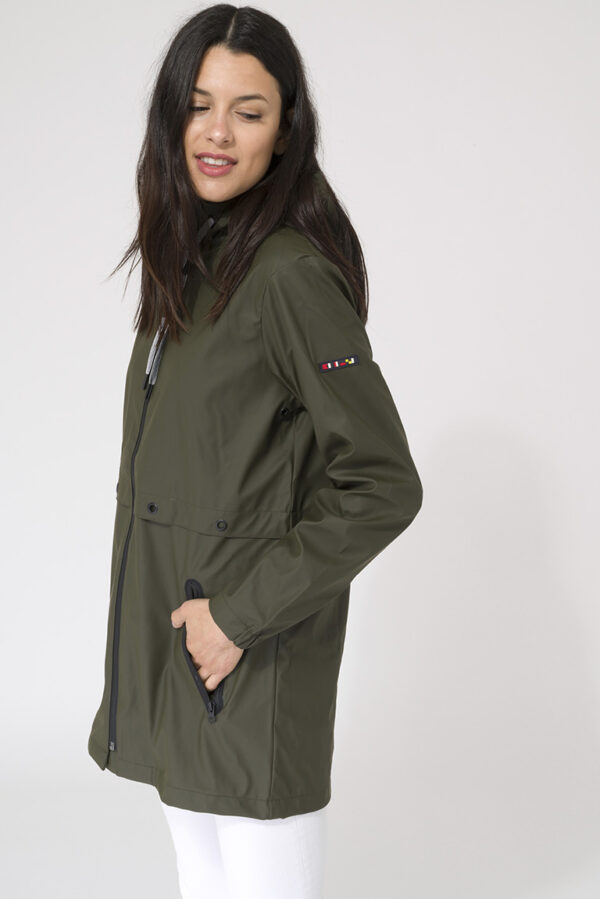 khaki rain mac womens
