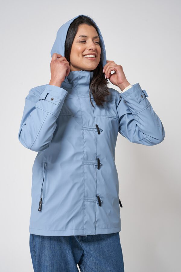 MIRAGE-BLUE LADIES RAINCOAT HINDELOOPEN