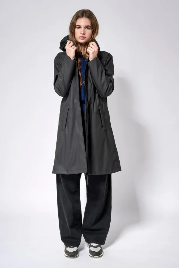 BLACK LADIES RAINCOAT NUOVOLA