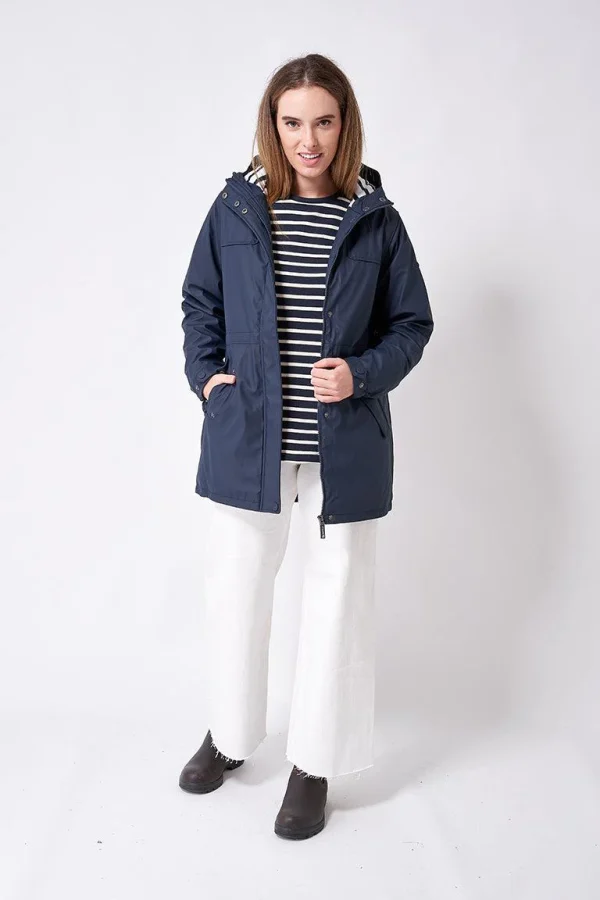 MARINE-BLUE WINTER RAINCOAT SLUIS