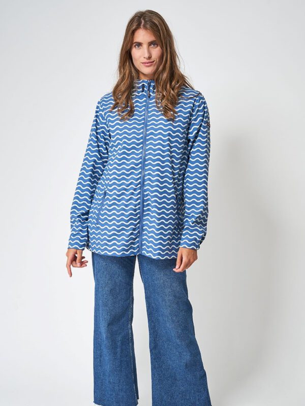 Ocean-blue-horizon ladies raincoat Brouwershaven