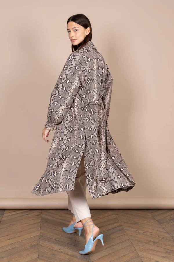 Python long ladies raincoat Madeleine