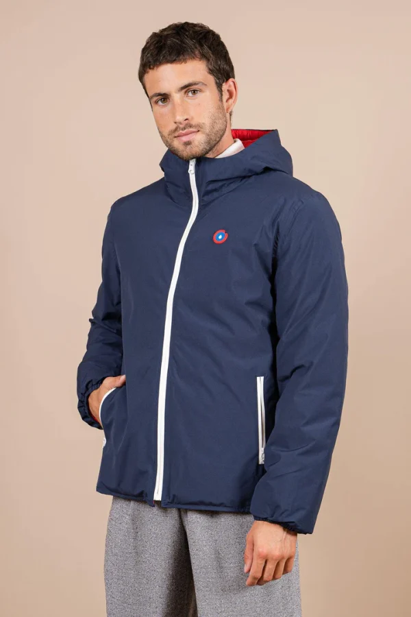 Dark-blue/red men's raincoat Charonne