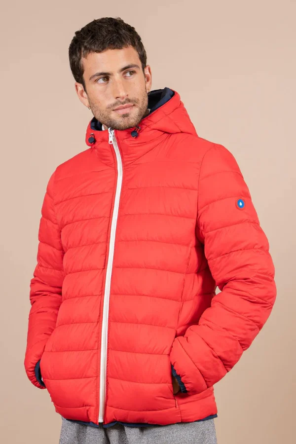 Dark-blue/red men's raincoat Charonne