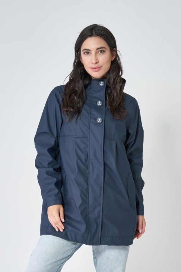Dark-Blue ladies raincoat Zoutelande