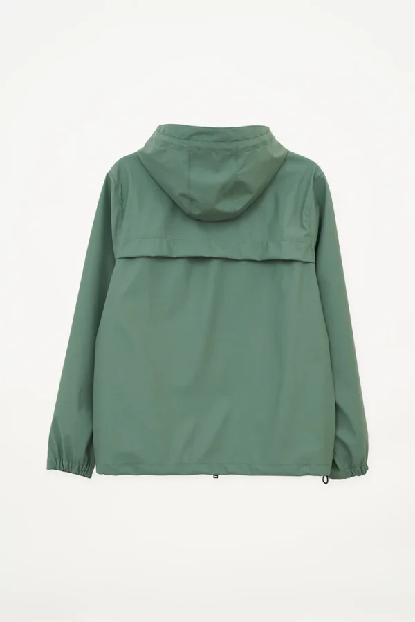 Green men's raincoat Rigning